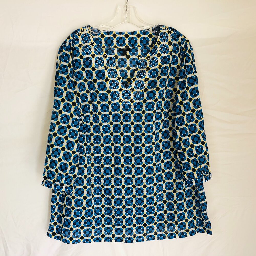 Talbots Women's Size 1X Geometric Tunic Top